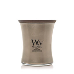 Cypress Ore Candle WoodWick, White, 9.9cm x 9.9cm x 11.4cm - Ambery - thumbnail 1