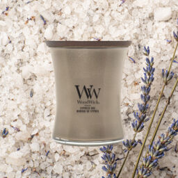 Cypress Ore Candle WoodWick, White, 9.9cm x 9.9cm x 11.4cm - Ambery - thumbnail 7
