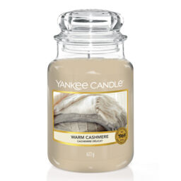 Warm Cashmere Candle Original Large Jar Candle Yankee Candle, Brown, 10.7cm x 16.8cm - Fresh & Clean - thumbnail 2