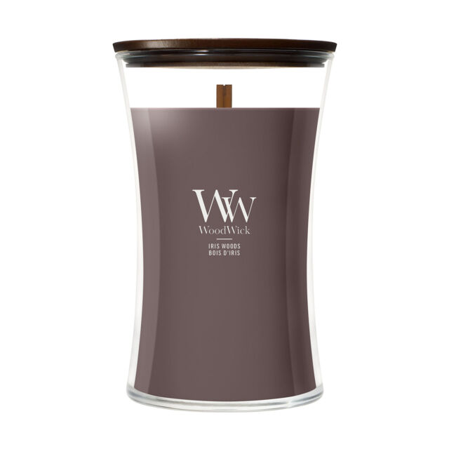 Iris Woods Candle WoodWick, Brown - Ambery - image 1
