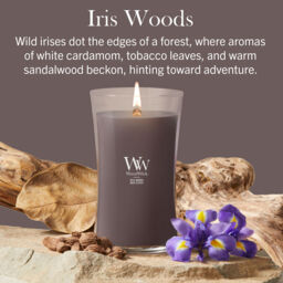 Iris Woods Candle WoodWick, Brown - Ambery - thumbnail 6