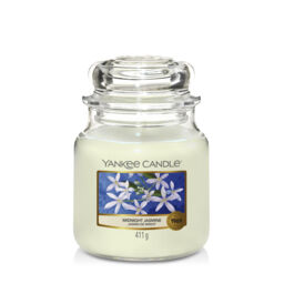 Midnight Jasmine Candle Original Medium Jar Candle Yankee Candle, Neutrals, 10.7cm x 12.7cm - Floral - thumbnail 1