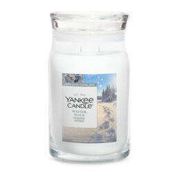 Winter Walk Candle Signature Large Jar Candle Yankee Candle, White - Fresh & Clean - thumbnail 1