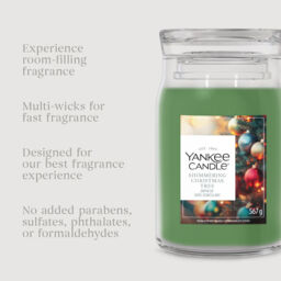 Shimmering Christmas Tree Candle Yankee Candle, Green - Woody - thumbnail 7