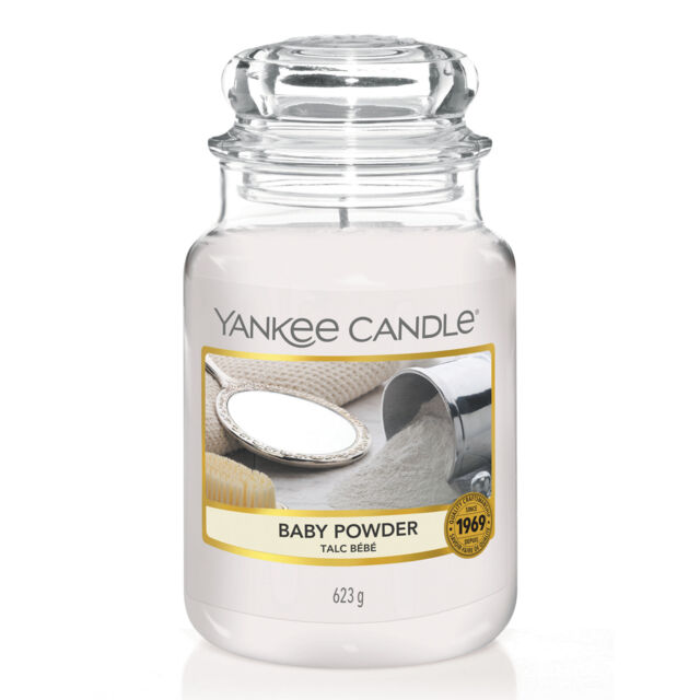 Baby Powder Candle Original Large Jar Candle Yankee Candle, White, 10.7cm x 16.8cm - Fresh & Clean - image 1