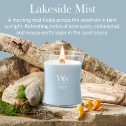 Lakeside Mist Candle WoodWick, Blue - Fresh & Clean - thumbnail 6