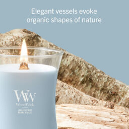 Lakeside Mist Candle WoodWick, Blue - Fresh & Clean - thumbnail 7