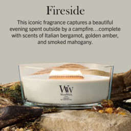 Fireside Candle WoodWick, Brown - Woody - thumbnail 7