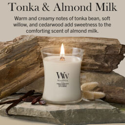 Tonka & Almond Milk Candle WoodWick, Neutrals - Gourmand - thumbnail 6
