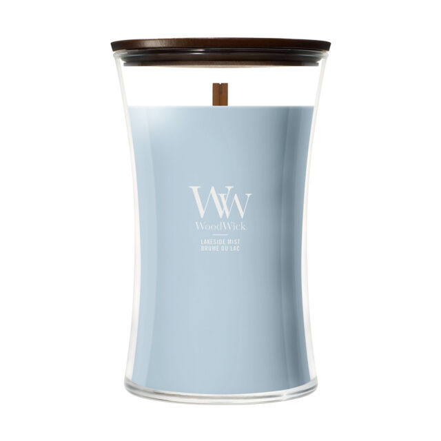 Lakeside Mist Candle WoodWick, Blue - Fresh & Clean - image 1