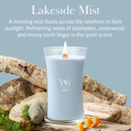 Lakeside Mist Candle WoodWick, Blue - Fresh & Clean - thumbnail 6