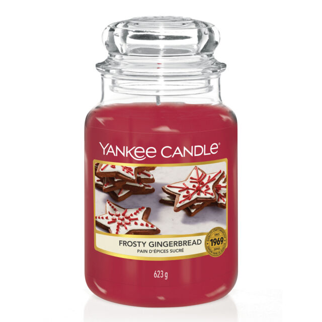 Frosty Gingerbread Candle Original Large Jar Candle Yankee Candle, Red, 10.7cm x 16.8cm - Sweet & Spicy - image 1