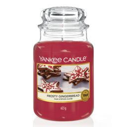 Frosty Gingerbread Candle Original Large Jar Candle Yankee Candle, Red, 10.7cm x 16.8cm - Sweet & Spicy - thumbnail 1