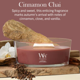 Cinnamon Chai Candle WoodWick, Red - Gourmand - thumbnail 6