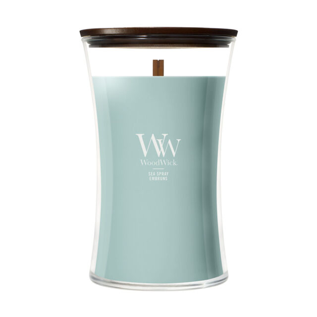 Sea Spray Candle WoodWick, Blue - Fresh & Clean - image 1