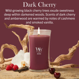 Dark Cherry Candle WoodWick, Red - Fruity & Citrus - thumbnail 7