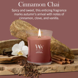 Cinnamon Chai Candle WoodWick, Red - Gourmand - thumbnail 5