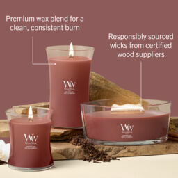 Cinnamon Chai Candle WoodWick, Red - Gourmand - thumbnail 9
