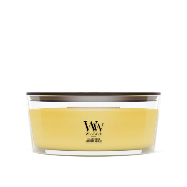 Solar Orchid Candle WoodWick, Yellow - Floral - image 1