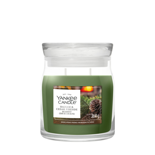 Balsam & Cedar Fireside Candle Yankee Candle, Green - Woody - image 1