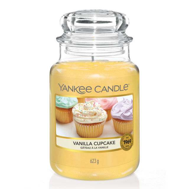 Vanilla Cupcake Candle Original Large Jar Candle Yankee Candle, Yellow, 10.7cm x 16.8cm - Sweet & Spicy - image 1