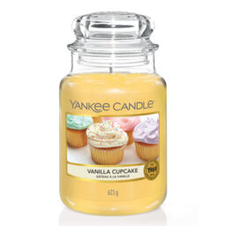 Vanilla Cupcake Candle Original Large Jar Candle Yankee Candle, Yellow, 10.7cm x 16.8cm - Sweet & Spicy - thumbnail 1