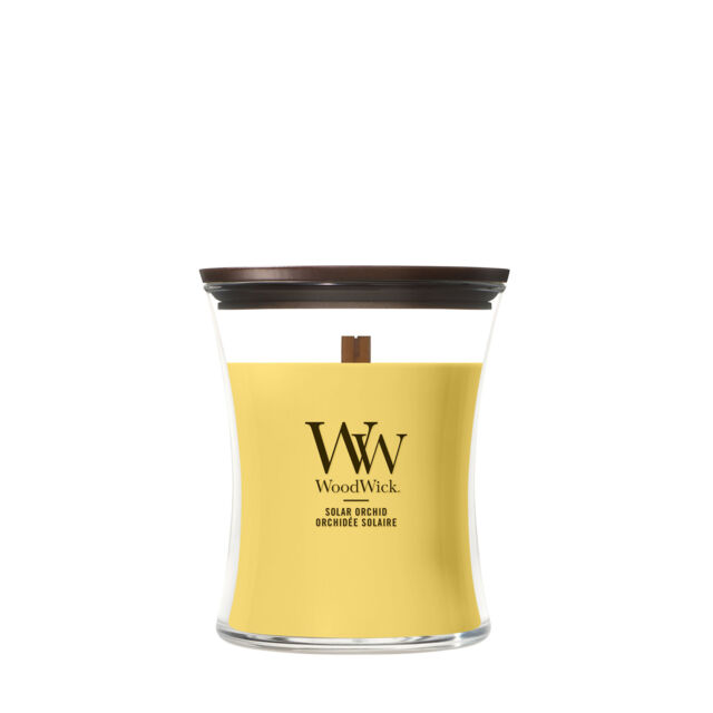 Solar Orchid Candle WoodWick, Yellow - Floral - image 1