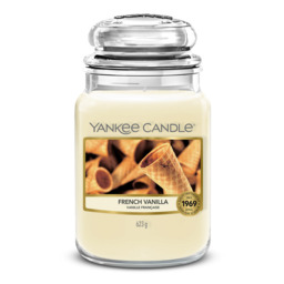 French Vanilla Candle Original Large Jar Candle Yankee Candle, Neutrals, 10.7cm x 16.8cm - Sweet & Spicy - thumbnail 2