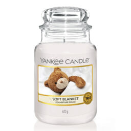Soft Blanket Candle Original Large Jar Candle Yankee Candle, White, 10.7cm x 16.8cm - Fresh & Clean - thumbnail 1