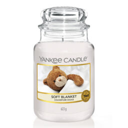 Soft Blanket Candle Original Large Jar Candle Yankee Candle, White, 10.7cm x 16.8cm - Fresh & Clean - thumbnail 2
