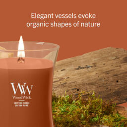 Saffron Smoke Candle WoodWick, Brown - Woody - thumbnail 7