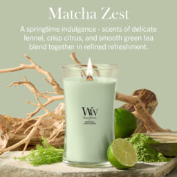 Matcha Zest Candle WoodWick, Green - Gourmand - thumbnail 6