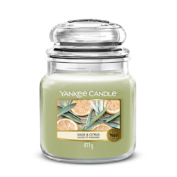 Sage & Citrus Candle Yankee Candle, Green, 10.7cm x 12.7cm - thumbnail 1