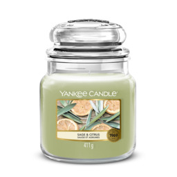 Sage & Citrus Candle Yankee Candle, Green, 10.7cm x 12.7cm - thumbnail 2