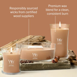 Hazelnut Roast Candle WoodWick, Brown - Gourmand - thumbnail 9