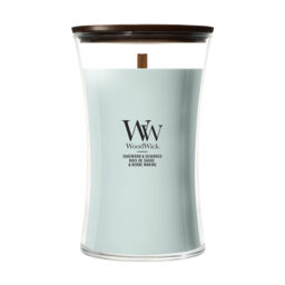 Sagewood & Seagrass Candle WoodWick, Blue - Fresh & Clean - thumbnail 1