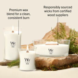 White Teak Candle WoodWick - Fresh & Clean - thumbnail 9