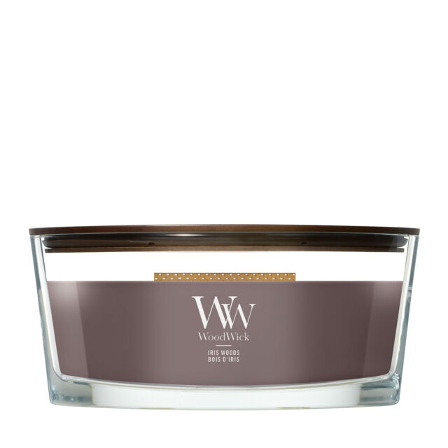 Iris Woods Candle WoodWick, Brown - Ambery - image 1
