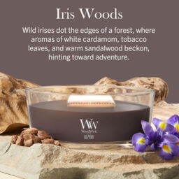 Iris Woods Candle WoodWick, Brown - Ambery - thumbnail 6