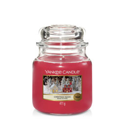 Christmas Magic Original Medium Jar Candle Yankee Candle, Red, 10.7cm x 12.7cm - Sweet & Spicy - thumbnail 2