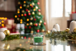 Shimmering Christmas Tree Candle Yankee Candle, Green - Woody - thumbnail 4