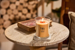 Golden Bourbon Candle WoodWick, Yellow, 9.9cm x 9.9cm x 11.4cm - Woody - thumbnail 5