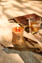 Golden Bourbon Candle WoodWick, Yellow, 9.9cm x 9.9cm x 11.4cm - Woody - thumbnail 6