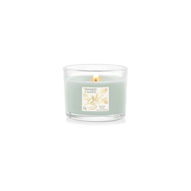 Serenity Stone Candle Yankee Candle, Green, 5.4cm x 4.4cm - Fresh & Clean - image 1