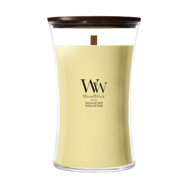 Yuzu & Vetiver Candle WoodWick, Yellow - Fruity & Citrus - image 1