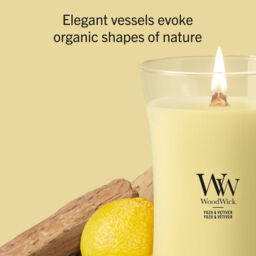 Yuzu & Vetiver Candle WoodWick, Yellow - Fruity & Citrus - thumbnail 7