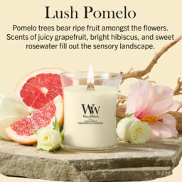 Lush Pomelo Candle WoodWick, Yellow - Fruity & Citrus - thumbnail 7