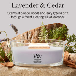 Lavender & Cedar Candle WoodWick, Purple - Woody - thumbnail 7