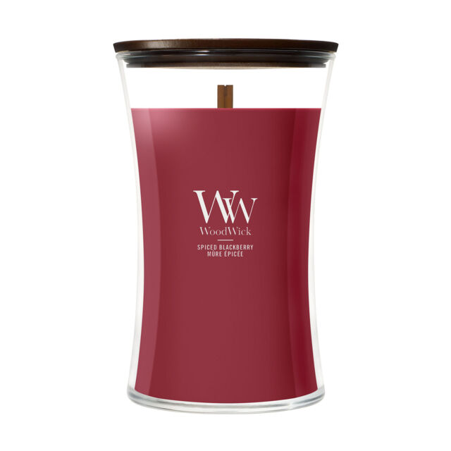 Spiced Blackberry Candle WoodWick, Red - Fruity & Citrus - image 1