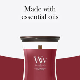 Spiced Blackberry Candle WoodWick, Red - Fruity & Citrus - thumbnail 8